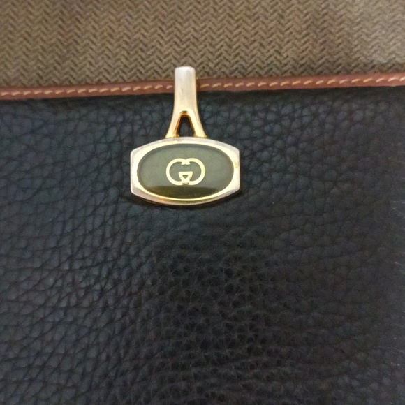 Gucci authentic vintage hinged women's long black leather wallet #030 … - Picture 3 of 17